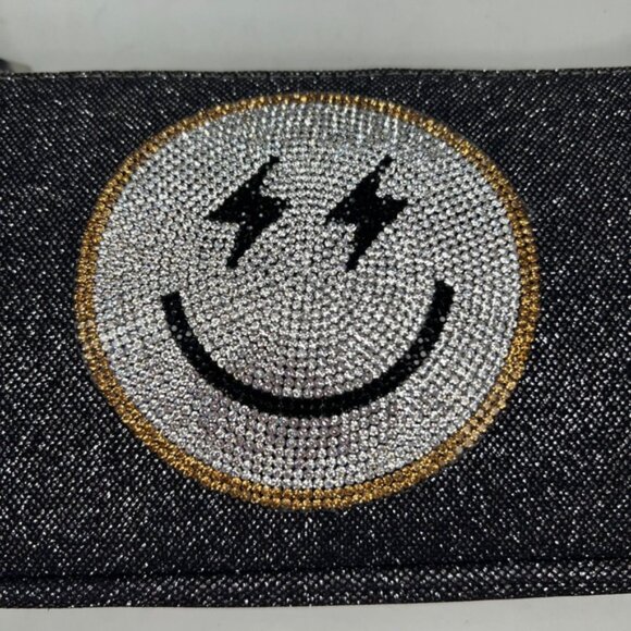 NWT SKINNY DIP LONDON Amber SMILE Emoji Rhinestone-Embellished Shoulder Bag - Picture 11 of 16